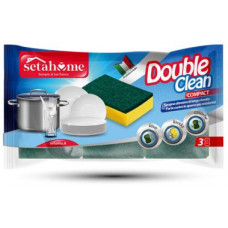 SPUGNA DOUBLE CLEAN 3PZ LARGE 8X13CM (48pz)